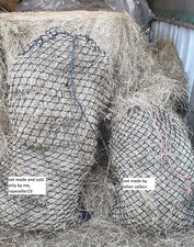 SLOW FEED HARD WEARING LARGE HAY NET (ONE) fits WHOLE 4ft BALE ROTPROOF HORSE