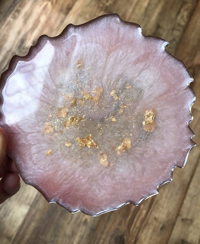 Agate geode style pink gold - geode,