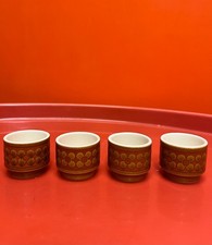 VINTAGE HORNSEA BROWN EGG CUPS