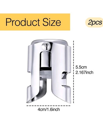 Stainless steel champagne - 2x,