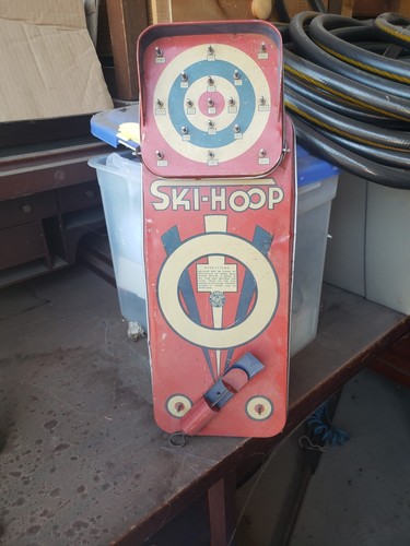 Vintage ski hoop tin toy - hoop,