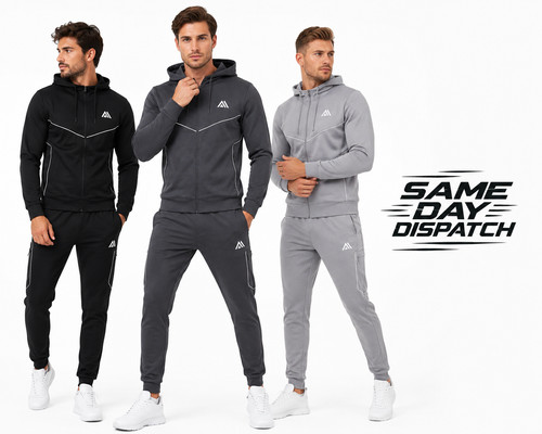 Mens hooded tracksuit black - mens,