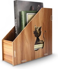 Magazine Rack,Wooden Magazine Rack A4 File Organiser Box Document Floder Holder