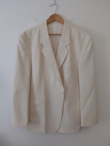 Vintage cream tuxedo blazer - tuxedo, 50