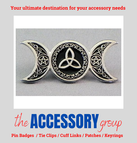 New triple moon tie pin - tie,
