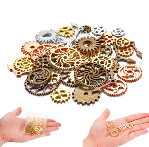 50g metal steampunk cogs - metal,