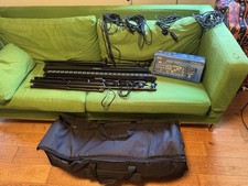 LIGHTING SET  - DMX controller, Colour Bars, Stands, Cables, Leads, trolley bag