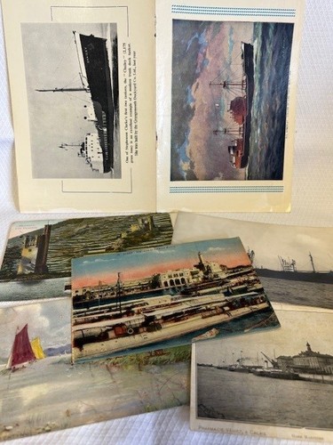 Vintage postcards ships - vintage,