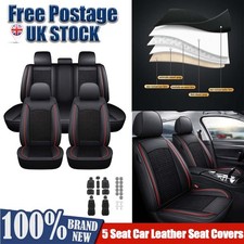 Car Full Set 5-Seat Covers Front & Rear Leather For Nissan Qashqai J10 J11 #F