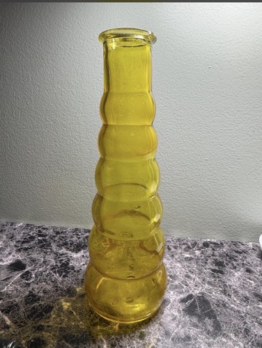 Vintage amber yellow glass - vintage,