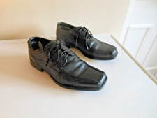 MARKS & SPENCER MENS ITALIAN STYLE FORMAL LACE-UP BLACK LEATHER SHOES SIZE 7