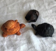 THREE assorted Resin Tortoise / Terrapin Figures.