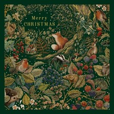 Pack of 6 Secret Garden Merry Christmas Cards - UK Charity Made Xmas Cards