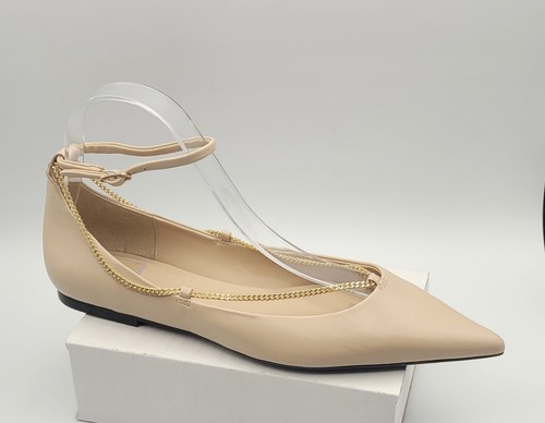 Zara tan leather pointed toe - zara,
