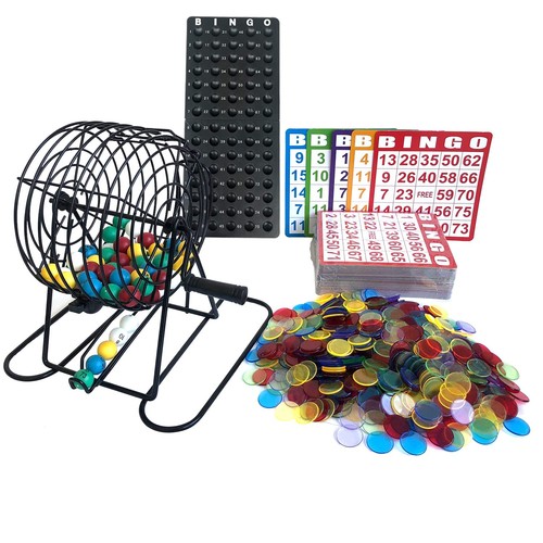 Deluxe bingo game set metal - set,