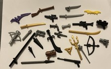 LEGO Random Selection Of Ten (10) Minifigure Weapons, Inc Guns, Swords, Spear Et