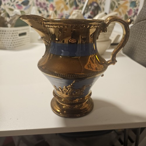 Antique copper lustre blue - copper,