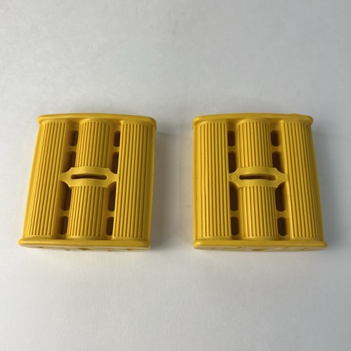 Vintage tricycle pedals - pedals, yellow
