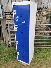 Work Locker 4 Door Metal Padlock Lockable School Office Gym Staff Changing Room