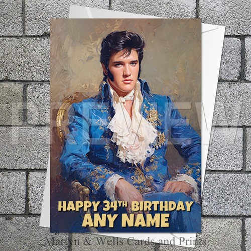Elvis birthday card - :,