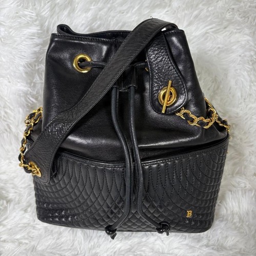 Bally black quilted leather - black,