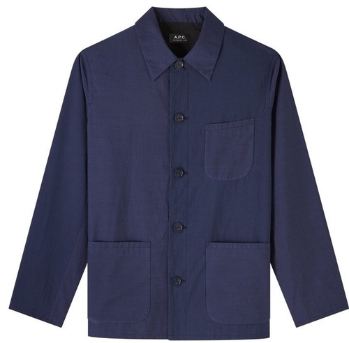 Apc blue overshirt - overshirt, coat