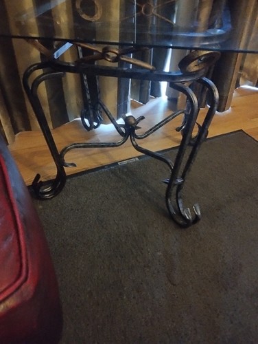 Wrought iron and glass - and, coffee