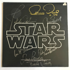 Star Wars Soundtrack SIGNED John Williams Carrie Fisher, C3PO, Darth Vader Vinyl