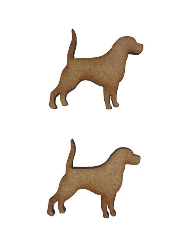 10x labrador dogs 4cm wood - dogs,