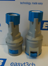 INDUSTRIAL SOCKET PAIR 32A PLUG 3 Pin 1 PHASE  250V  Plug  - IP44  MALE&FEMALE