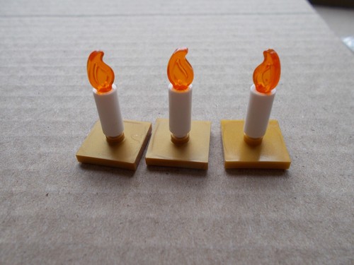 Lego candles flames tray - flames, cup