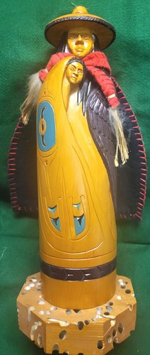 Mother and child carving - carving, by