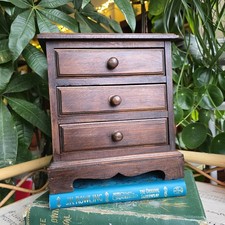 Vintage Wood Storage Box Spice Jewellery Apothecary Rustic Academia Whimsical 