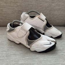 2009 Nike Air Rift Split Toe Woven White Black 308662-904 Mens Uk 9