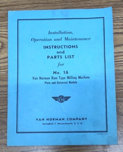 Van norman 16 ram - 16,