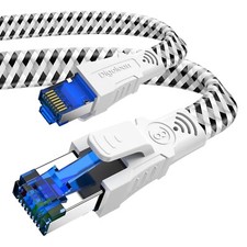 Digoloan Cat 8 Ethernet Cable 2m Flat Internet Cable 40Gbps 2000MHz High Speed