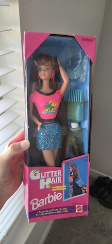 Glitter hair barbie rare red - glitter,