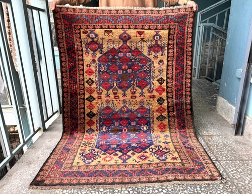 Antique afghan hand knotted - afghan,