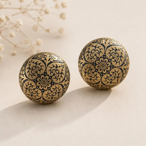 Moroccan blue brass drawer