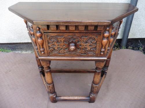Antique ipswich oak credence - antique,