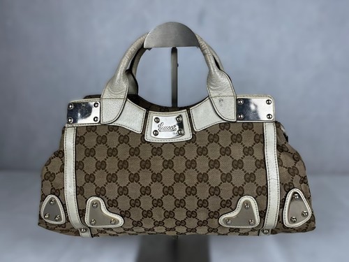 Gucci beige brown canvas - beige, &brown