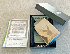 Brand New 2023 ZIPPO Lighter PLAYBOY BUNNY  Laser Etched Logo Brilliant Chrome