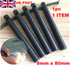 FERROCERIUM FERRO ROD FIRE STARTER FLINT 80MM X 8MM BUSHCRAFT SURVIVAL EDC +HOLE