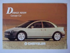 DODGE NEON CONCEPT CAR orig 1990s German Mkt Publicity Leaflet / Flyer  Brochure