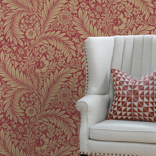 Victorian leaf wallpaper - victorian,