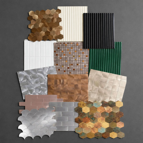 Adhesive tiles metal self - tiles,