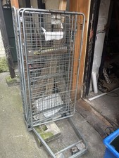 Heavy Duty Roll Cage Trolley – 4 Sided Mesh Storage Cage with Wheels