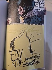 BATMAN ORIGINAL ART SKETCH SIGNED NEAL ADAMS ILLUSTRATED BOOK VOL. 1 DC COMICS