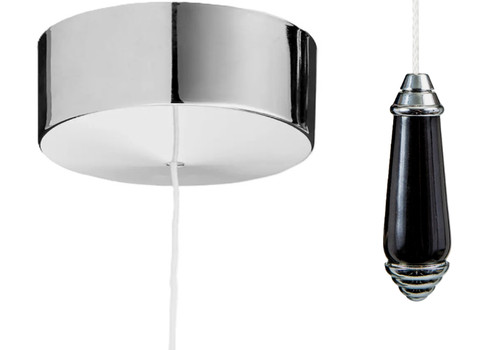 Chrome bathroom ceiling - chrome, light