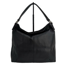 KOOBA Women’s Black Pebbled Leather Hobo Shoulder Bag Handbag Tote Purse